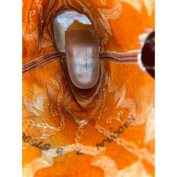 Lucchese 1883 Lizard Cowboy Boots With Embroidered Western Design Size 7 - Picture 10 of 14